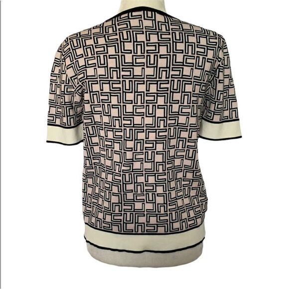 Les Copains Pink Logo Wool Sweater | Size 6 - Picture 9 of 12